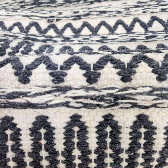 The Farmhouse by Rachel Ashwell Rug Black Cream Shabby Chic Cotton Woven Runner - Picture 10 of 15